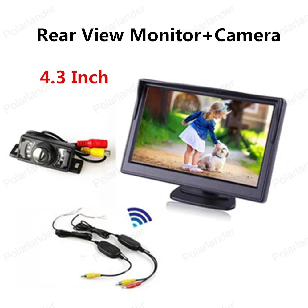 Rear View Monitor TFT LCD 4.3 Inch Supports Car DVD, VCD + Rearview Camera+Video Transmitter & Receiver Kit
Rear View Monitor TFT LCD 4.3 Inch Supports Car DVD, VCD + Rearview Camera+Video Transmitter & Receiver Kit