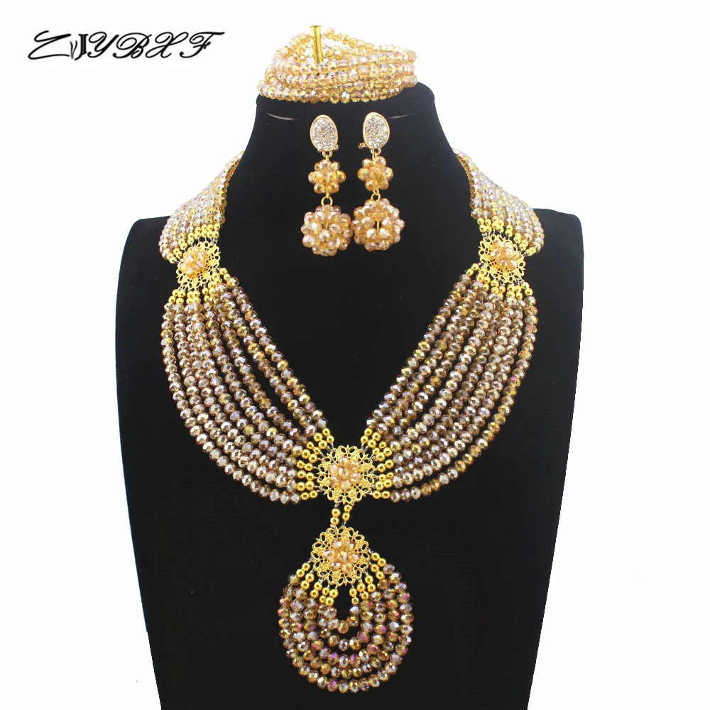 Fashion Champagne Wedding Beads African Jewelry Sets Dubai Bridal Costume Necklace Set New ArrivaI Free Shipping HD8315
Fashion Champagne Wedding Beads African Jewelry Sets Dubai Bridal Costume Necklace Set New ArrivaI Free Shipping HD8315