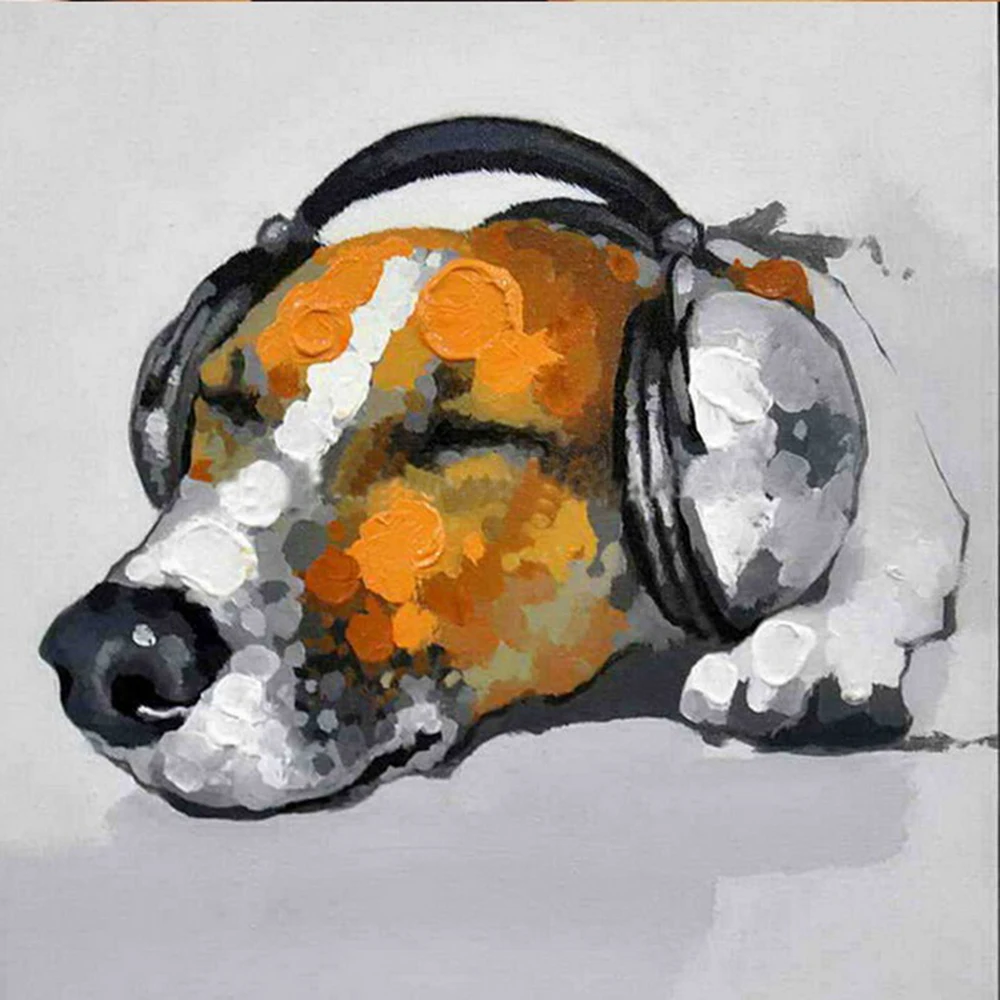 New Cheap Handmade Wall Painting Modern Music Dog Painting On Canvas for Home Decor Abstract Animals Oil Painting
New Cheap Handmade Wall Painting Modern Music Dog Painting On Canvas for Home Decor Abstract Animals Oil Painting
