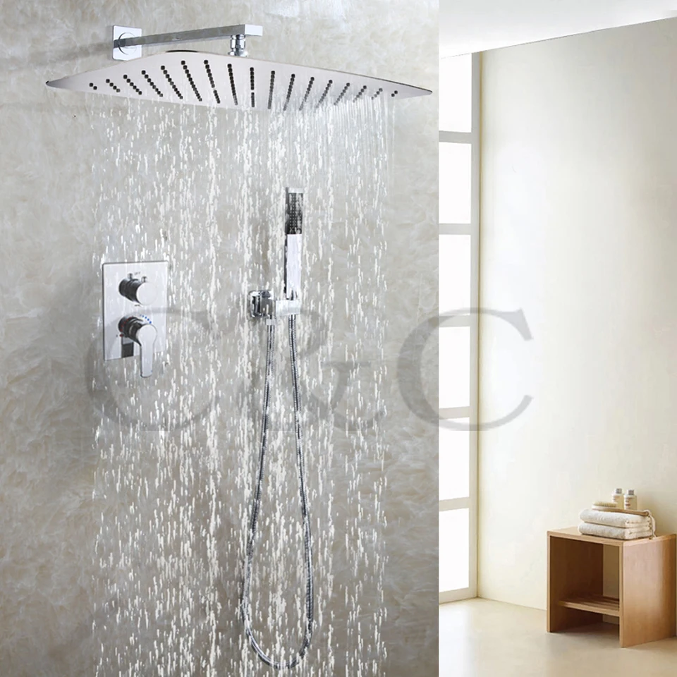 Easy-Installation Shower System Bathroom Shower Set 55X35 CM Ultra-thin Rain Shower Heads Hot And Cold Embedded Box Faucet Valve
Easy-Installation Shower System Bathroom Shower Set 55X35 CM Ultra-thin Rain Shower Heads Hot And Cold Embedded Box Faucet Valve