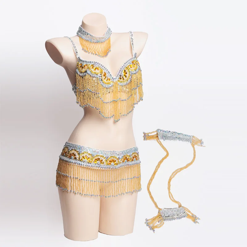 Women's sexy night dance carnival tops chain beaded belly dancing bra belt tribal belly dance costume set belly dancing clothes
Women's sexy night dance carnival tops chain beaded belly dancing bra belt tribal belly dance costume set belly dancing clothes