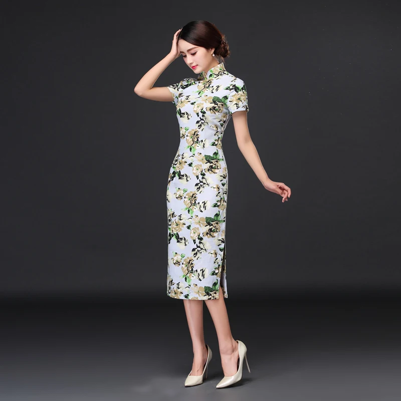 Charming Chinese Cheongsam Traditional Women's Cotton Linen Qipao Short Sleeve Long Dress Party Dress Novelty Clothes
Charming Chinese Cheongsam Traditional Women's Cotton Linen Qipao Short Sleeve Long Dress Party Dress Novelty Clothes