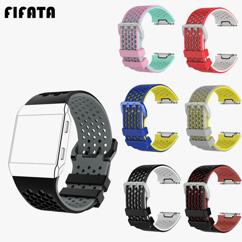 FIFATA Colorful Silicone Strap For Fitbit Ionic Sport Watch Band Replacement Adjustable Bracelet Wristband Accessories
FIFATA Colorful Silicone Strap For Fitbit Ionic Sport Watch Band Replacement Adjustable Bracelet Wristband Accessories