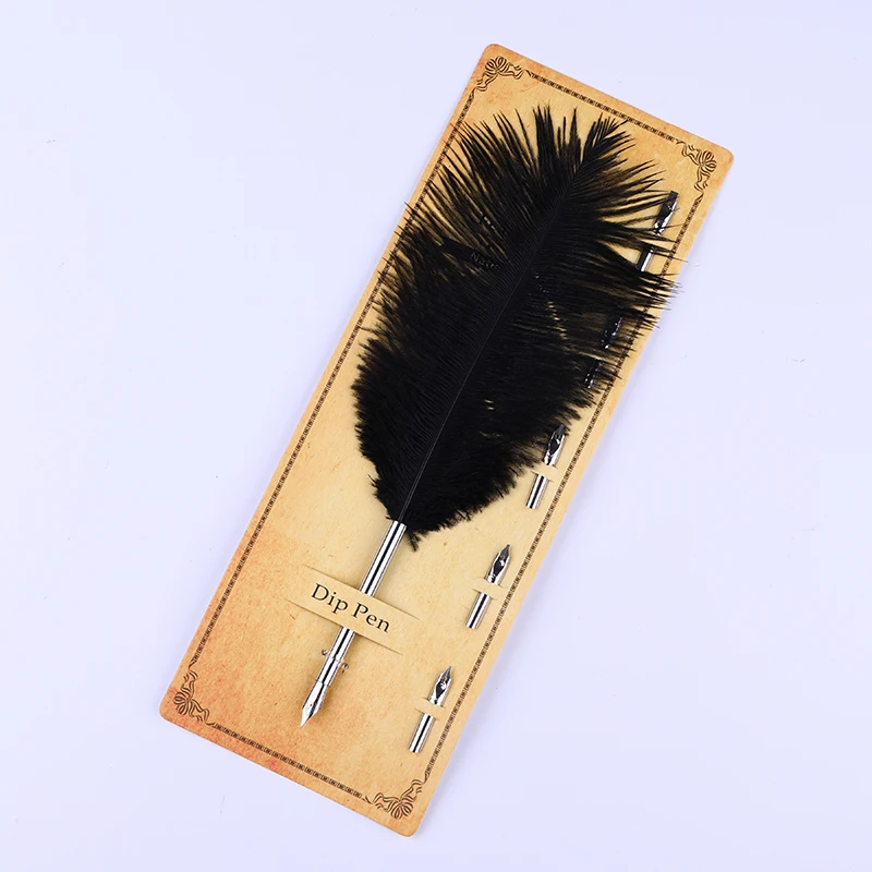 New Arrival Antique Quill Feather Dip Pen Writing Ink Set Stationery Gift with 5 Nib Wedding Gift Quill Pen Fountain Feather Pen
New Arrival Antique Quill Feather Dip Pen Writing Ink Set Stationery Gift with 5 Nib Wedding Gift Quill Pen Fountain Feather Pen