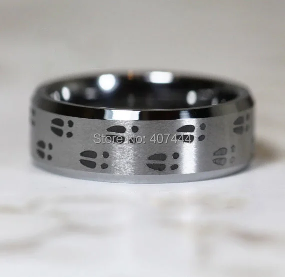 Free Shipping YGK JEWELRY Hot Sales 8MM Silver Brushed Face Hunting Deer Tracks Men's Tungsten Wedding Rings
Free Shipping YGK JEWELRY Hot Sales 8MM Silver Brushed Face Hunting Deer Tracks Men's Tungsten Wedding Rings