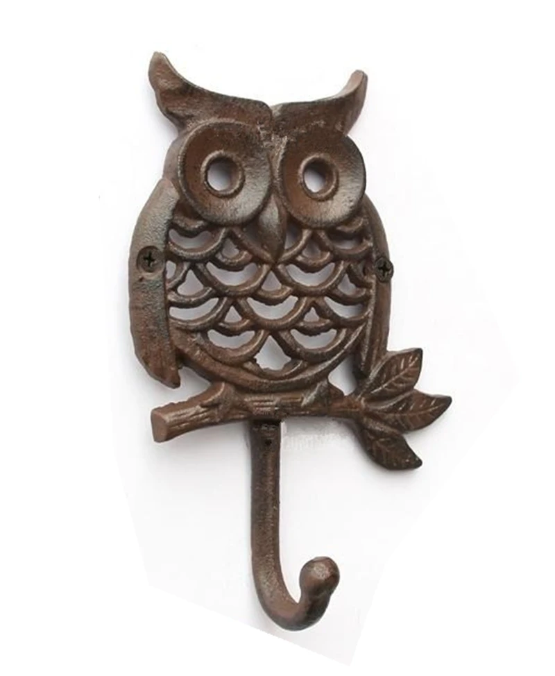 Nordic Village Cast Iron Owl Hook Dress Hat Coat Hanging Hanger Bathroom Robe Hooks Creative Retro Bar Garden wall Hangings
Nordic Village Cast Iron Owl Hook Dress Hat Coat Hanging Hanger Bathroom Robe Hooks Creative Retro Bar Garden wall Hangings