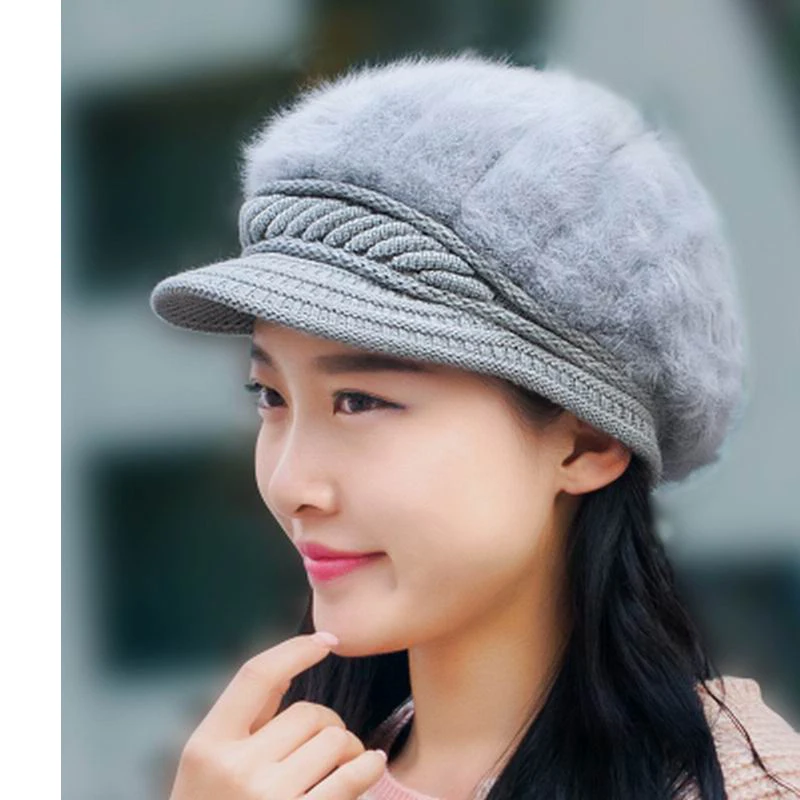 Hat female autumn and winter knitted hat knitted rabbit fur beret winter thermal knitted hat casual all-match
Hat female autumn and winter knitted hat knitted rabbit fur beret winter thermal knitted hat casual all-match