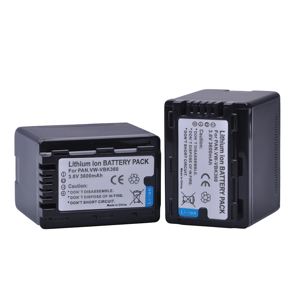 Литий-ионный аккумулятор VW-VBK360 VBK360, 2 шт., для Panasonic HDC-TM40, HDC-TM41, HDC-TM55, HDC-TM60, HDC-TM80, HDC-TM90, SD40
Литий-ионный аккумулятор VW-VBK360 VBK360, 2 шт., для Panasonic HDC-TM40, HDC-TM41, HDC-TM55, HDC-TM60, HDC-TM80, HDC-TM90, SD40