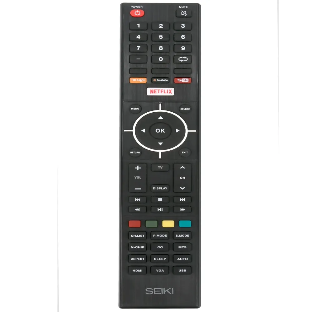 Новый пульт дистанционного управления для SEIKI SE40HYT SE40FYT SE50FYT SE32HY27-D SE55UET SE48UXC4T TV
Новый пульт дистанционного управления для SEIKI SE40HYT SE40FYT SE50FYT SE32HY27-D SE55UET SE48UXC4T TV