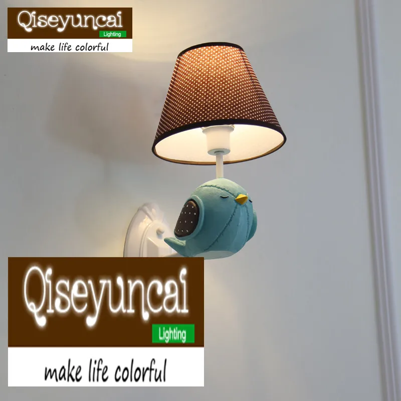 Qiseyuncai American bird children's room wall lamp simple boy girl bedroom resin lamp free shipping
Qiseyuncai American bird children's room wall lamp simple boy girl bedroom resin lamp free shipping