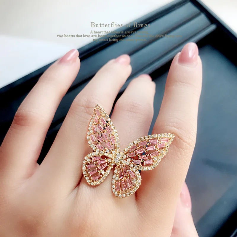 Fashion Open End Finger Ring Jewelry Accessory AAA Cubic Zircon Butterfly Rings For Women SR000110
Fashion Open End Finger Ring Jewelry Accessory AAA Cubic Zircon Butterfly Rings For Women SR000110