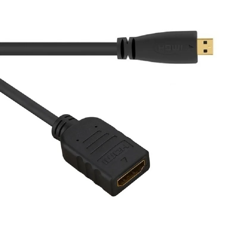 6inch 32AWG High Speed HDMITV Cable With Ethernet - MICHDMITV Connector male to HDMITV Connector female - Black
6inch 32AWG High Speed HDMITV Cable With Ethernet - MICHDMITV Connector male to HDMITV Connector female - Black
