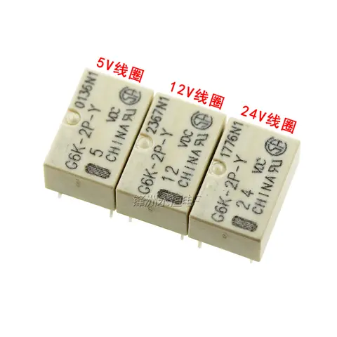 1PCS/LOT Relay G6K-2F 2P-Y-5VDC 12VDC 24VDC 5V 12V 24V G6K-2F-Y PIN SMD Two Open And Closed