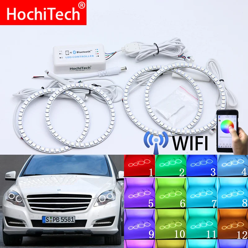Wifi Wireless RGB Multi-Color LED Angel Eye Halo Rings for Mercedes Benz R Class W251 R300 R320 R350 R500 2010 2011 2012
Wifi Wireless RGB Multi-Color LED Angel Eye Halo Rings for Mercedes Benz R Class W251 R300 R320 R350 R500 2010 2011 2012