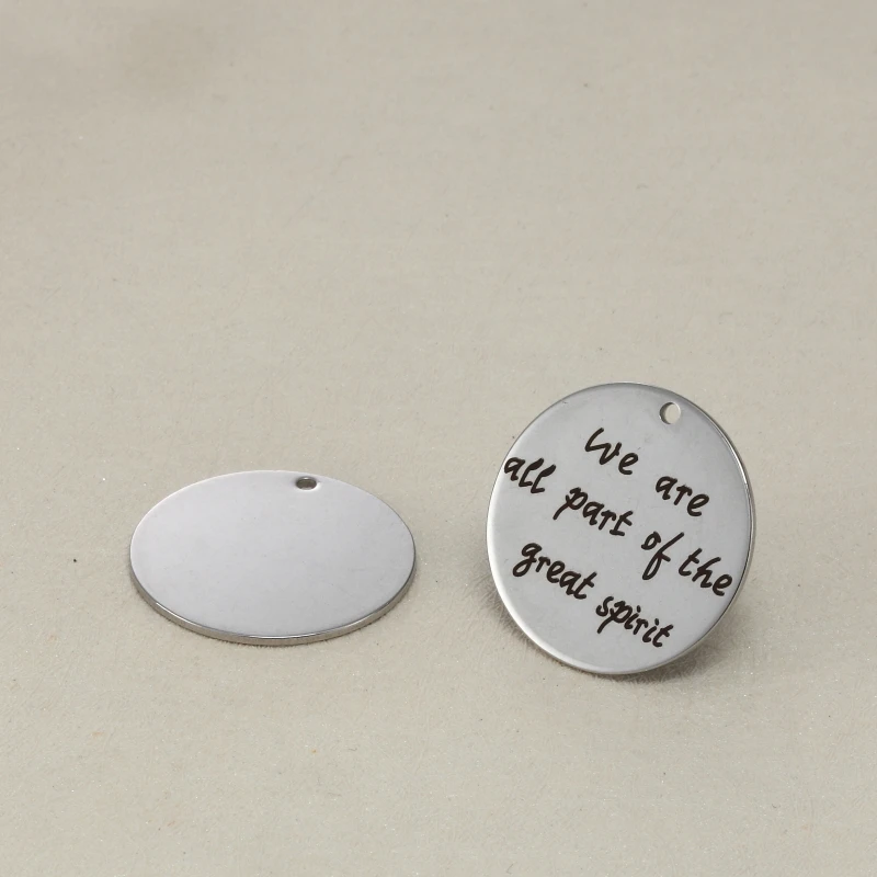 Stainless steel DIY accessories handmade jewelry lettering we are all part of the great spirit charm for bracelet jewelry making
Stainless steel DIY accessories handmade jewelry lettering we are all part of the great spirit charm for bracelet jewelry making