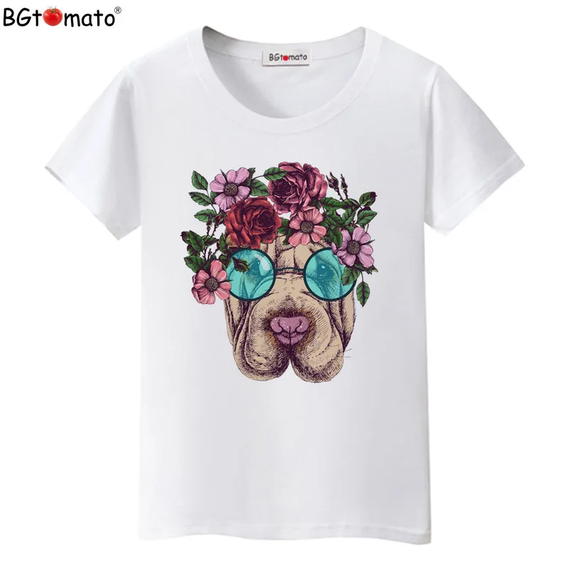 BGtomato T shirt Flower dog funny t shirts Short sleeve summer top tees Good quality comfortable tshirt women
BGtomato T shirt Flower dog funny t shirts Short sleeve summer top tees Good quality comfortable tshirt women
