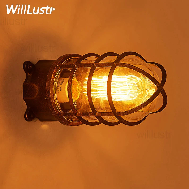 Vintage wrought iron cage wall sconce dock light bedroom hotel corridor restaurant bar loft light Industrial retro wall lamp
Vintage wrought iron cage wall sconce dock light bedroom hotel corridor restaurant bar loft light Industrial retro wall lamp