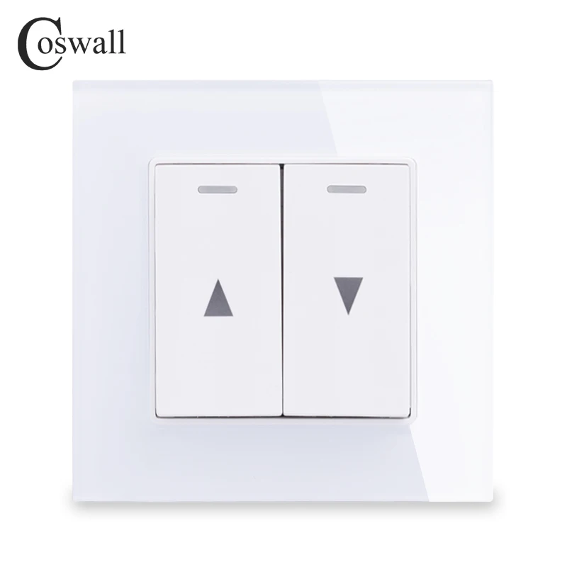 Переключатель Coswall для штор, настенный переключатель для электрического оборудования для подъема штор, панель из хрустального стекла
Переключатель Coswall для штор, настенный переключатель для электрического оборудования для подъема штор, панель из хрустального стекла