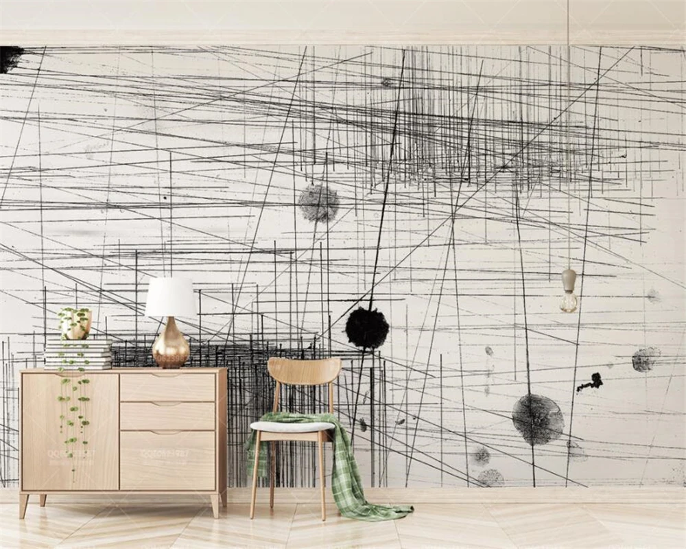beibehang Custom wallpaper mural Abstract black and white lines dots modern 3d living room tv background wall 3d wallpaper
beibehang Custom wallpaper mural Abstract black and white lines dots modern 3d living room tv background wall 3d wallpaper