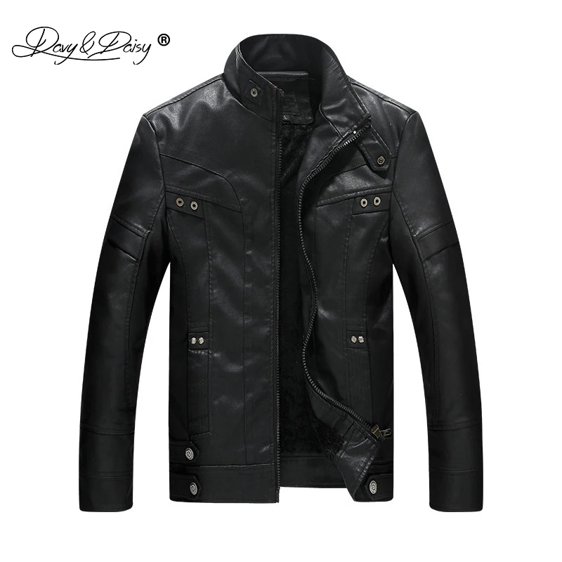 DAVYDAISY Men Jacket Warm Motorcycle PU Leather Stand Collar Man Winter Jackets Coat Fashion Male Autumn Outerwear JK038
DAVYDAISY Men Jacket Warm Motorcycle PU Leather Stand Collar Man Winter Jackets Coat Fashion Male Autumn Outerwear JK038