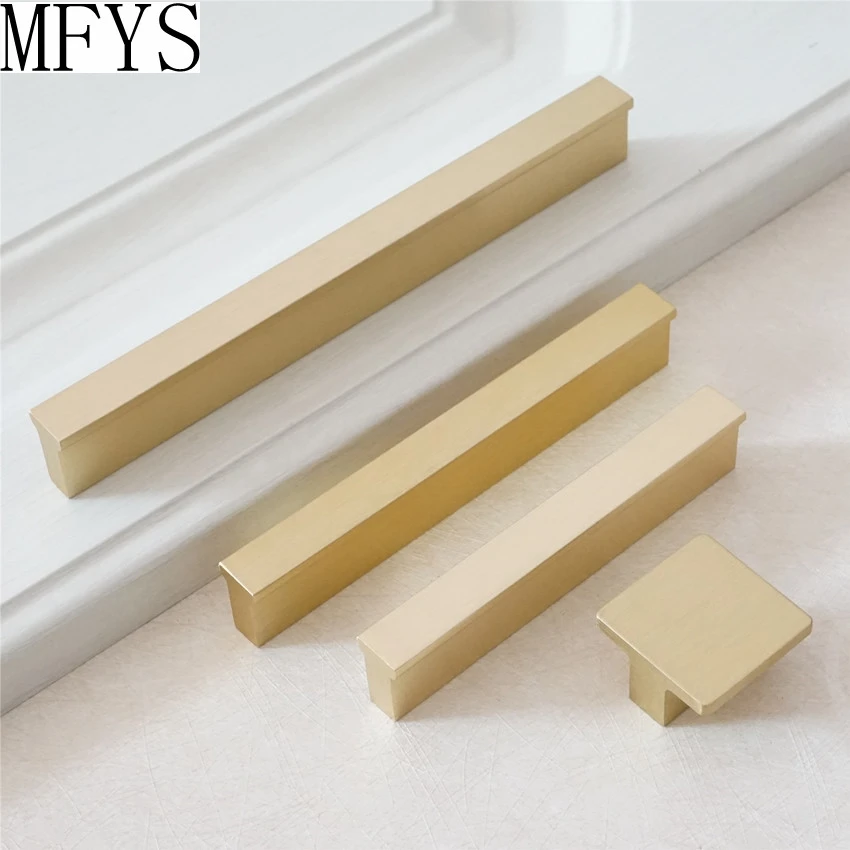 MFYS Various Sizes Brushed Gold Handles for Furniture Zinc Alloy Cabinet Pull Drawer Handle Door Knobs Modern Furniture Hardware
MFYS Various Sizes Brushed Gold Handles for Furniture Zinc Alloy Cabinet Pull Drawer Handle Door Knobs Modern Furniture Hardware
