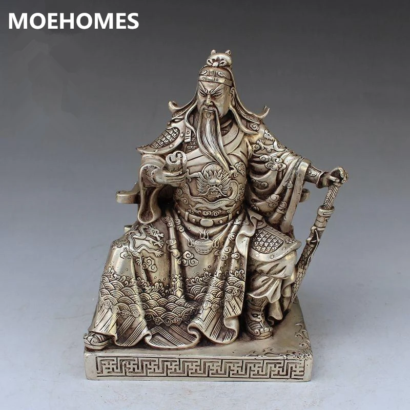 Collectible Decorated Handwork Tibet Silver Guan gong guan yu statue family decoration metal handicraft Statue
Collectible Decorated Handwork Tibet Silver Guan gong guan yu statue family decoration metal handicraft Statue