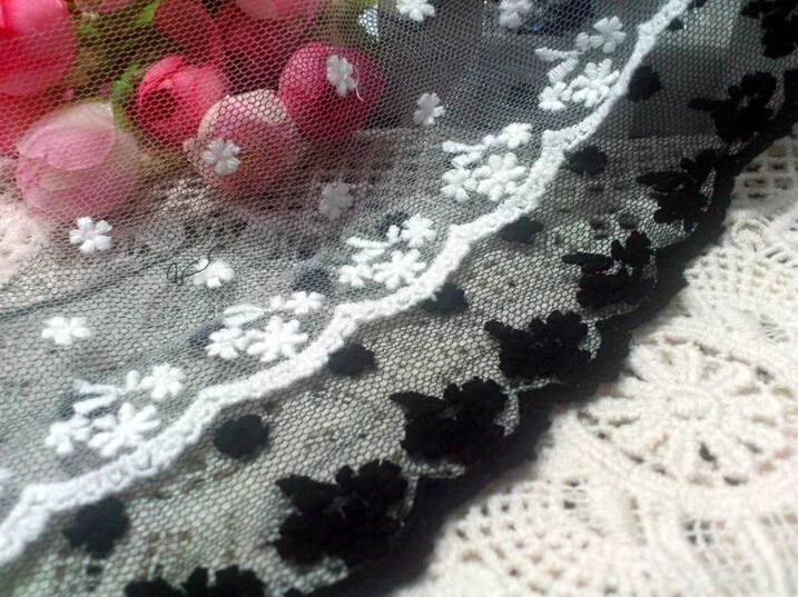 10 yards 8cm 3.15"wide white/black mesh embroidery lace trim ribbon DIY Garment Accessories 110736L4K97
10 yards 8cm 3.15"wide white/black mesh embroidery lace trim ribbon DIY Garment Accessories 110736L4K97