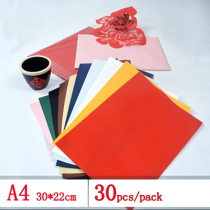 30 pcs/pack Colorful Chinese calligraphy Rice Paper for Paper-Cut Origami Painting Xuan Paper Windows Paper
30 pcs/pack Colorful Chinese calligraphy Rice Paper for Paper-Cut Origami Painting Xuan Paper Windows Paper