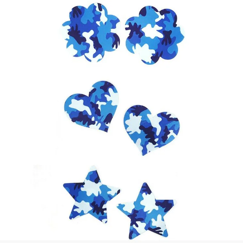 50 pairs (100 Pcs) /lot women Nipple Covers blue Camouflag Heart and stars shape Breast Pasties Nipple Covers soft
50 pairs (100 Pcs) /lot women Nipple Covers blue Camouflag Heart and stars shape Breast Pasties Nipple Covers soft