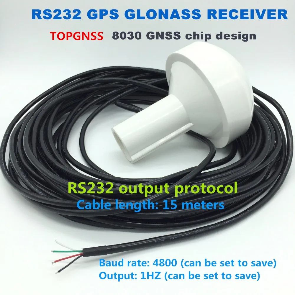 12V 15m cable, RS232 protocol, marine timing Industrial control applications 4800 baud rate GNSS GPS GLONASS dual mode receiver
12V 15m cable, RS232 protocol, marine timing Industrial control applications 4800 baud rate GNSS GPS GLONASS dual mode receiver