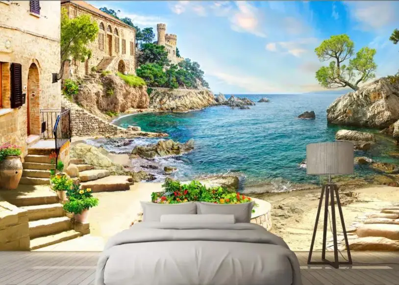 Home Decor Living Room Wall Covering Garden sea view 3d wall TV Background Wall Mural Wall Paper
Home Decor Living Room Wall Covering Garden sea view 3d wall TV Background Wall Mural Wall Paper