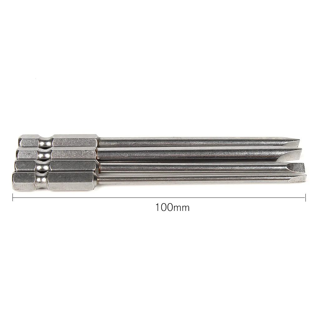 100mm Length 4pcs/lot S2 Steel Magnetic Slotted Screwdriver Bits Set Slotted Electric Screwdriver
100mm Length 4pcs/lot S2 Steel Magnetic Slotted Screwdriver Bits Set Slotted Electric Screwdriver