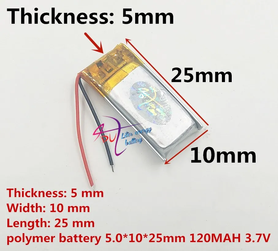 best battery brand 3.7V polymer lithium battery 501025 501225 Bluetooth headset point reading pen 120mAH
best battery brand 3.7V polymer lithium battery 501025 501225 Bluetooth headset point reading pen 120mAH