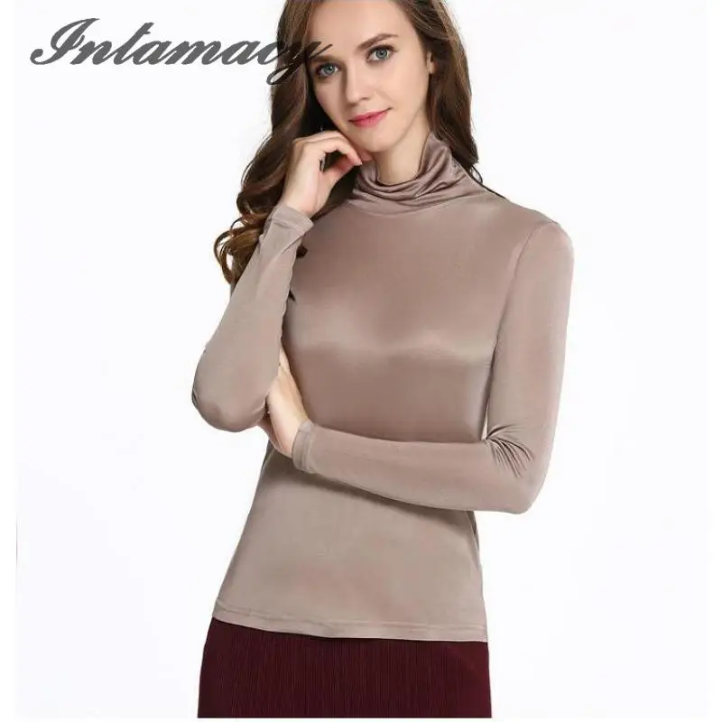 100% real Silk 150g double-sided Knit Female Shirt Sleeved Turtleneck Shirt Lapel Jacket
100% real Silk 150g double-sided Knit Female Shirt Sleeved Turtleneck Shirt Lapel Jacket