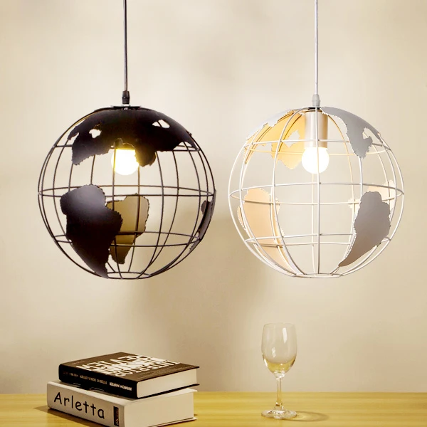 Hanging light fixture Nordic A globe Pendant lampshade Black / White Modern Contracted Creative Earth Pendant Light
Hanging light fixture Nordic A globe Pendant lampshade Black / White Modern Contracted Creative Earth Pendant Light
