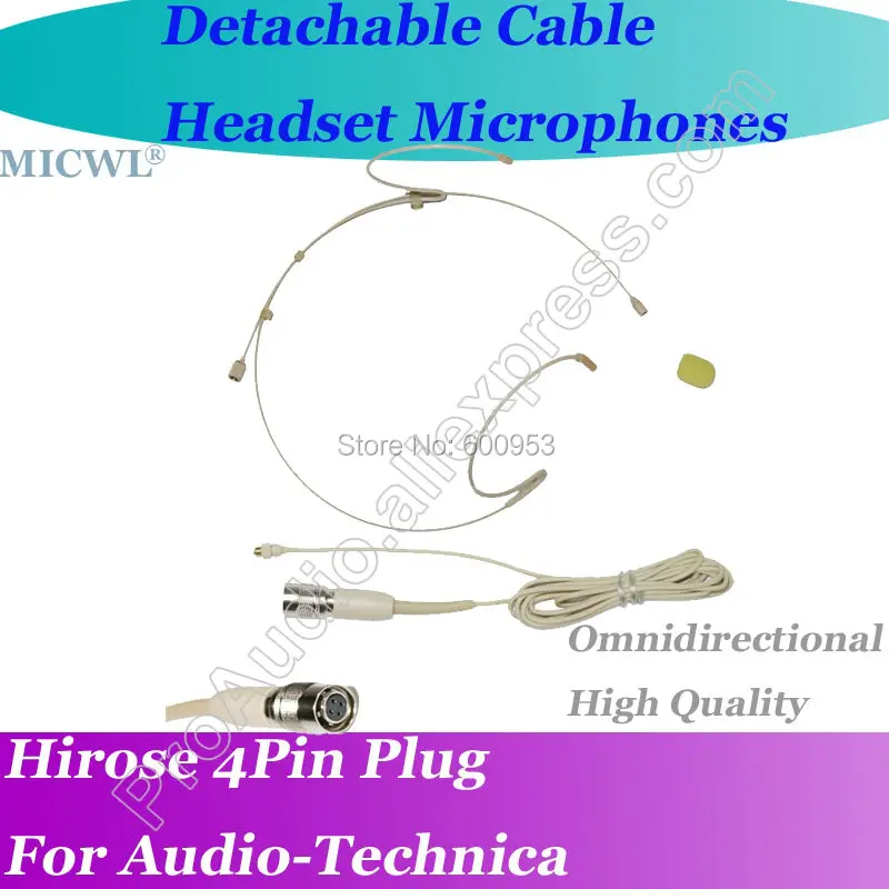MICWL T40 Detachable Cable Headset Microphone for Audio-Technica Wireless Hirose 4Pin connector
MICWL T40 Detachable Cable Headset Microphone for Audio-Technica Wireless Hirose 4Pin connector