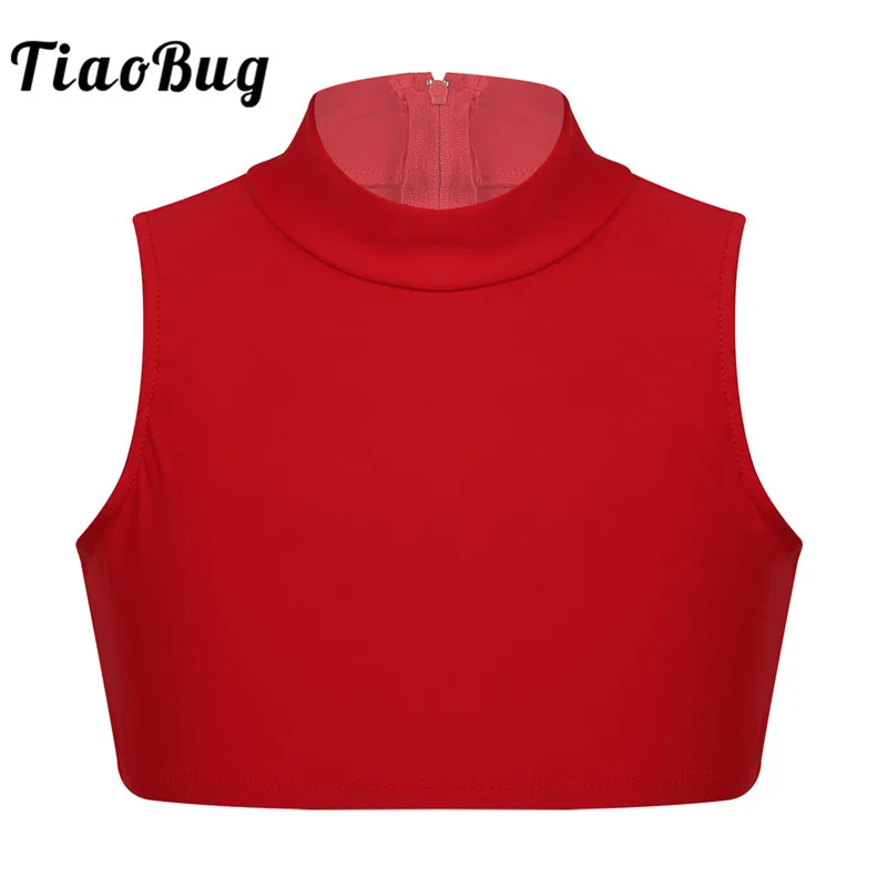 TiaoBug Kids Teens Solid Color Sleeveless Back Zipper Sports Gymnastics Ballet Crop Tops Children Girls Workout Dance Costume
TiaoBug Kids Teens Solid Color Sleeveless Back Zipper Sports Gymnastics Ballet Crop Tops Children Girls Workout Dance Costume