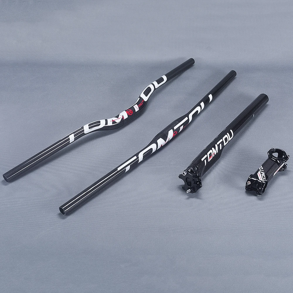TOMTOU 3K Carbon Fiber Cycling MTB Bike Bars Sets Handlebar + Seat Post + Stem For Mountain Road Bicycle Glossy White - TS6T57
TOMTOU 3K Carbon Fiber Cycling MTB Bike Bars Sets Handlebar + Seat Post + Stem For Mountain Road Bicycle Glossy White - TS6T57