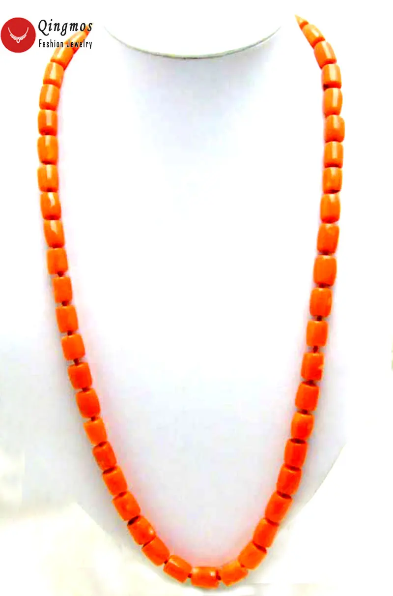 Qingmos Genuine Orange Coral Necklace for Women with 10-12mm Thick Slice Natural Coral Chokers Necklace 27" Fine Jewelry n5520
Qingmos Genuine Orange Coral Necklace for Women with 10-12mm Thick Slice Natural Coral Chokers Necklace 27" Fine Jewelry n5520