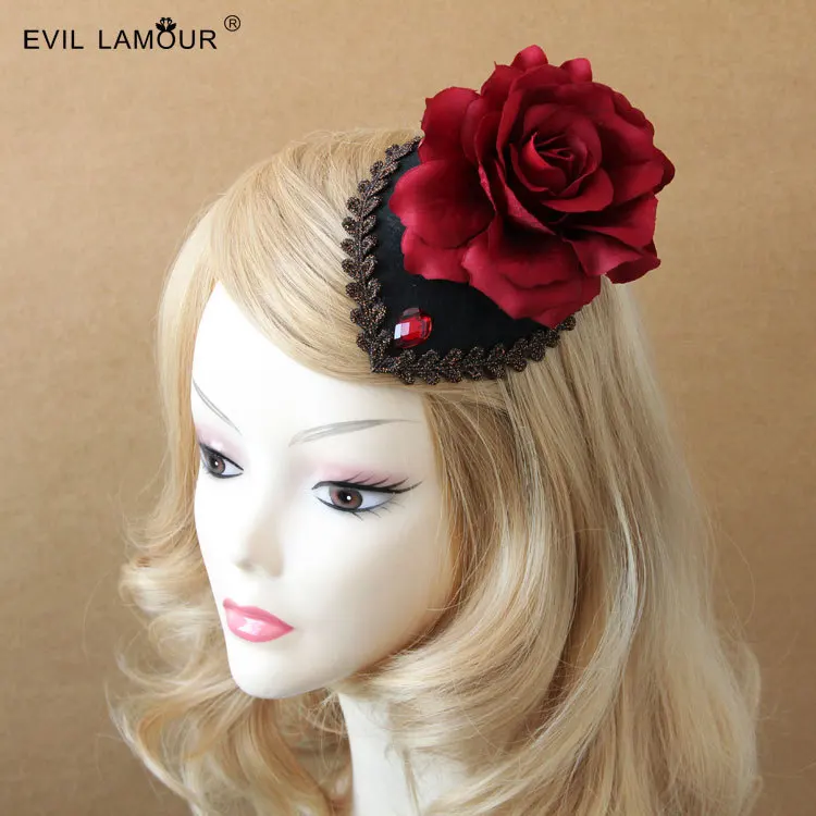Princess lolita tiaras Vintage Gothic rose wedding dinner festival yarn flower Little hat hair clip hair accessories FJ - 144
Princess lolita tiaras Vintage Gothic rose wedding dinner festival yarn flower Little hat hair clip hair accessories FJ - 144