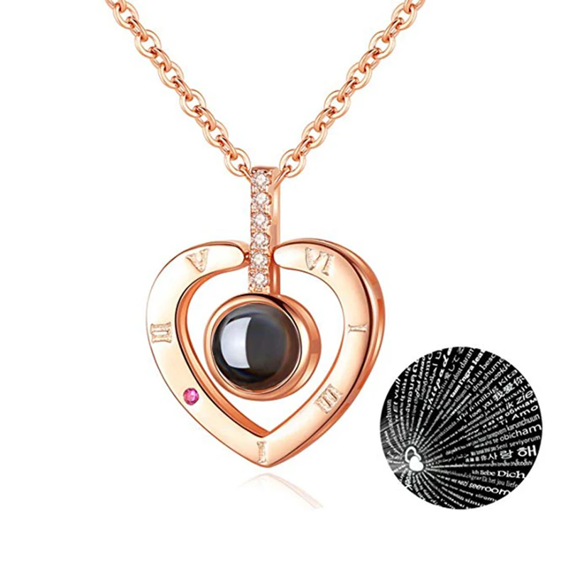 Fashion Heart Jewelry Lover Necklace With 100 Language I Love You Stainless Steel Pendant Valentine Day Gift Necklaces For Women
Fashion Heart Jewelry Lover Necklace With 100 Language I Love You Stainless Steel Pendant Valentine Day Gift Necklaces For Women