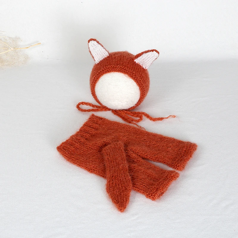 Knitted Lovely Fox Outfit Animal Infant Hats Crochet Baby Pants Bonnet Photo Props Long Tail Romper Pattern Newborn Hat Props
Knitted Lovely Fox Outfit Animal Infant Hats Crochet Baby Pants Bonnet Photo Props Long Tail Romper Pattern Newborn Hat Props
