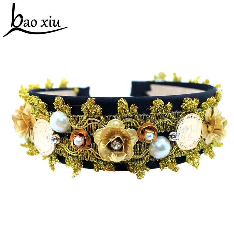 Bridal hair Accessories luxury fashion jewelry vintage barque crown metal flower lace pearl headband women hair band headwear
Bridal hair Accessories luxury fashion jewelry vintage barque crown metal flower lace pearl headband women hair band headwear