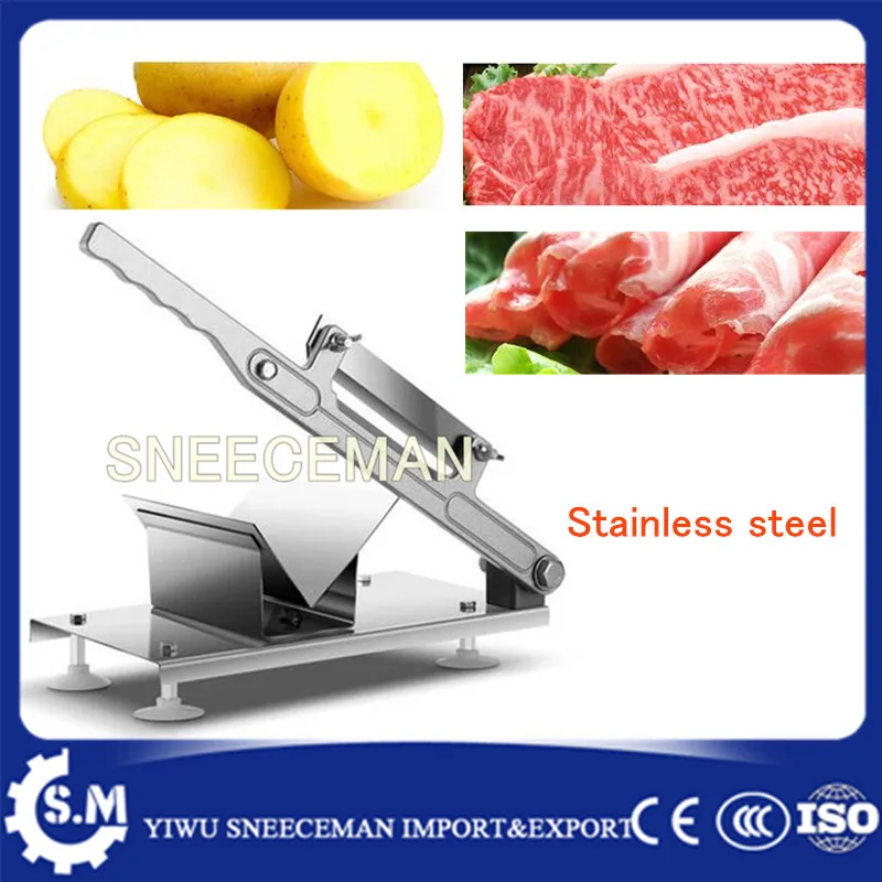 High quality stainless steel manual frozen meat slicer pork cutting cutter machine
High quality stainless steel manual frozen meat slicer pork cutting cutter machine