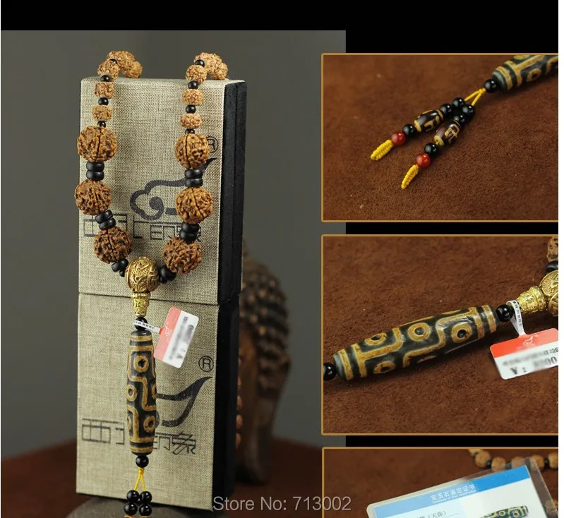 Magical Tibetan 9*Eyes Dzi Pendant Five Kingdoms Buddha Bodhi Bead Necklace W/ certificate
Magical Tibetan 9*Eyes Dzi Pendant Five Kingdoms Buddha Bodhi Bead Necklace W/ certificate