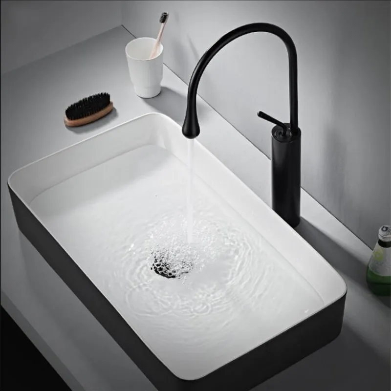Basin Faucets Modern Black Bathroom Faucet basin faucets Single Hole Cold and Hot Water Tap Basin Faucet Mixer Taps
Basin Faucets Modern Black Bathroom Faucet basin faucets Single Hole Cold and Hot Water Tap Basin Faucet Mixer Taps
