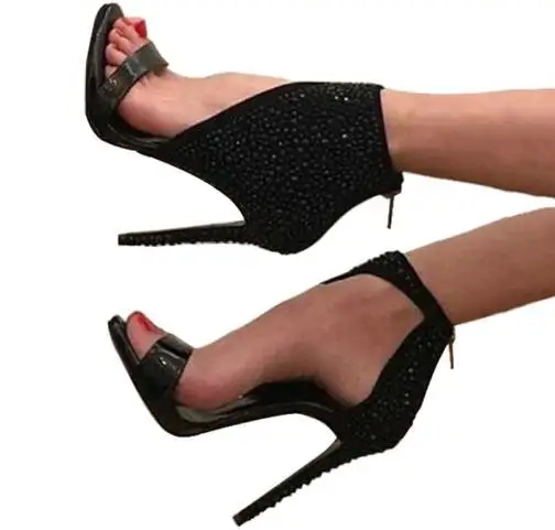 Carpaton Women Sexy Black Rhinestone Gladiator Sandals Ankle Wrap Crystal High Heel Glitter Party Dress Sandals Pumps Shoes
Carpaton Women Sexy Black Rhinestone Gladiator Sandals Ankle Wrap Crystal High Heel Glitter Party Dress Sandals Pumps Shoes