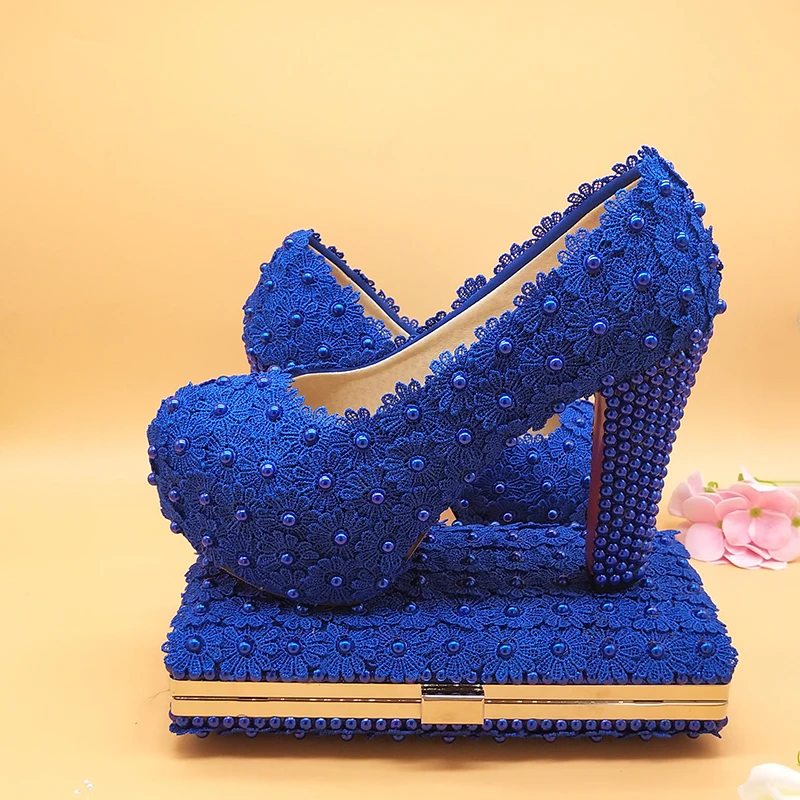 BaoYaFang White Royal Blue Flower Wedding shoes with matching bags Ladies Platform shoes woman High heel shoes and bags fashion
BaoYaFang White Royal Blue Flower Wedding shoes with matching bags Ladies Platform shoes woman High heel shoes and bags fashion