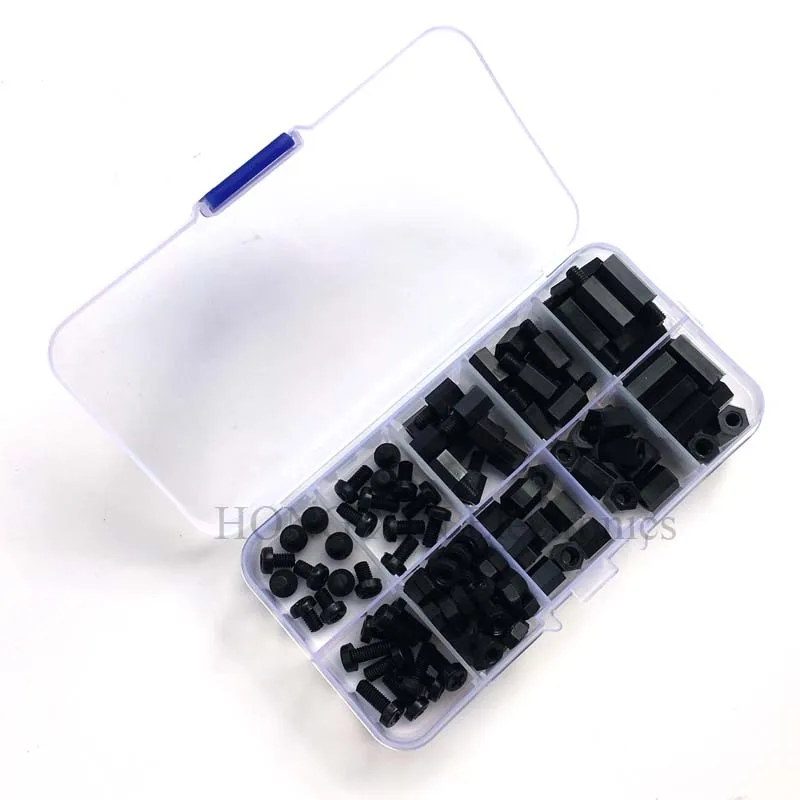 140Pcs/lot M4 F-F/M-F Female Male Hex Nylon Standoff Spacer Column For PCB Motherboard Fixed Plastic Spacing Screws Nuts Set
140Pcs/lot M4 F-F/M-F Female Male Hex Nylon Standoff Spacer Column For PCB Motherboard Fixed Plastic Spacing Screws Nuts Set