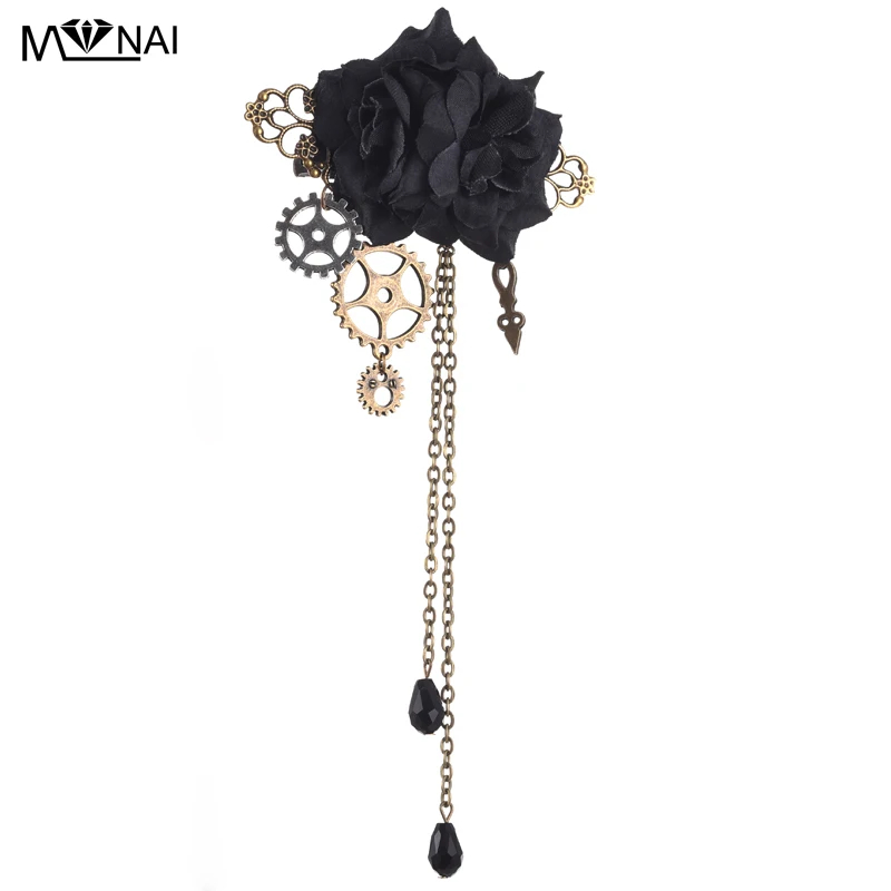 Steampunk Hair Accessories Brooch HairPins Floral Gear Charm Chains Hair Clip Handmade Unique Vintage Gothic pin Badge
Steampunk Hair Accessories Brooch HairPins Floral Gear Charm Chains Hair Clip Handmade Unique Vintage Gothic pin Badge